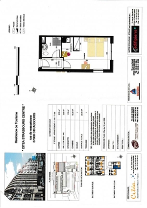 studio à la vente -   67000  STRASBOURG, surface 23 m2 vente studio - UBI430589321